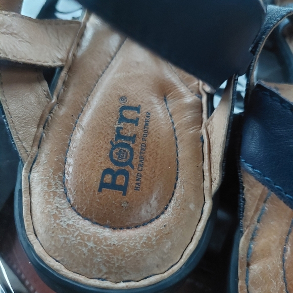 BORN Denim BLUE Sandals Women Sz 8 Leather. ( Bag D) - Picture 5 of 8